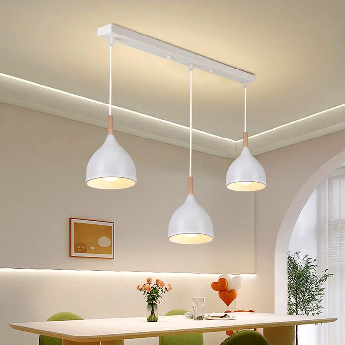 Plafonnier Moderne 3 Branches Hofstein - Lampe Suspendue Métal Noir Et Doré Pour Salon, Cuisine