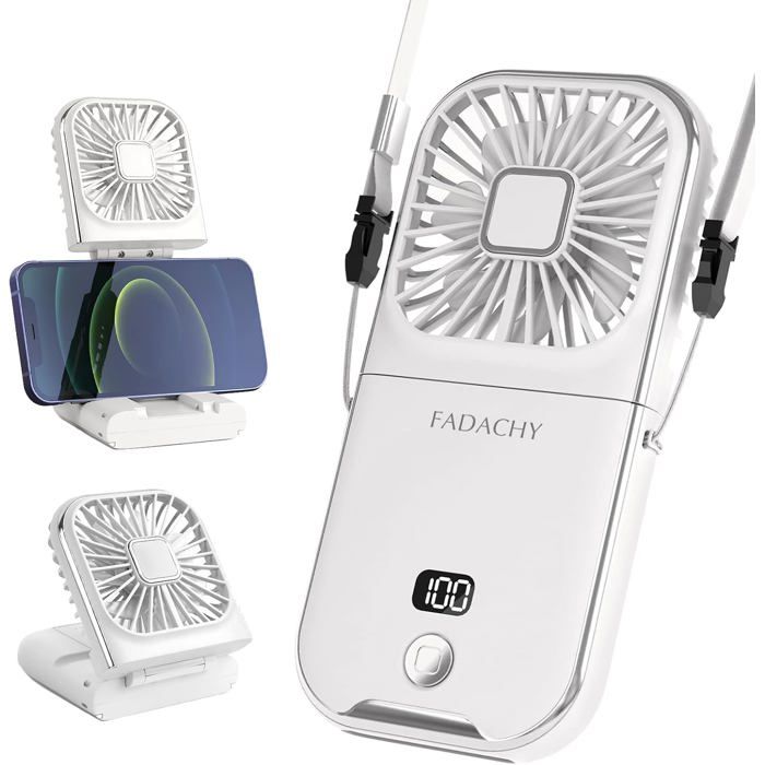 Ventilateur Portable Feelhap 3 En 1 Turbo USB Rechargeable 5000mAh - 199 Vitesses Avec Écran LED Et Refroidissement