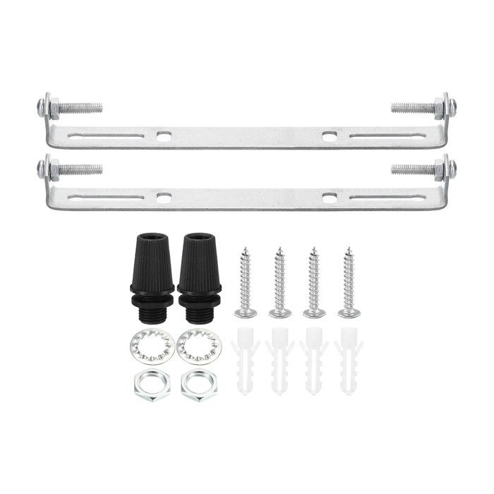 Support de Fixation Plafonnier SOURCING MAP 2 Kits 145mm Plaque Luminaire Universel en Acier pour Suspension murale Maison Bureau