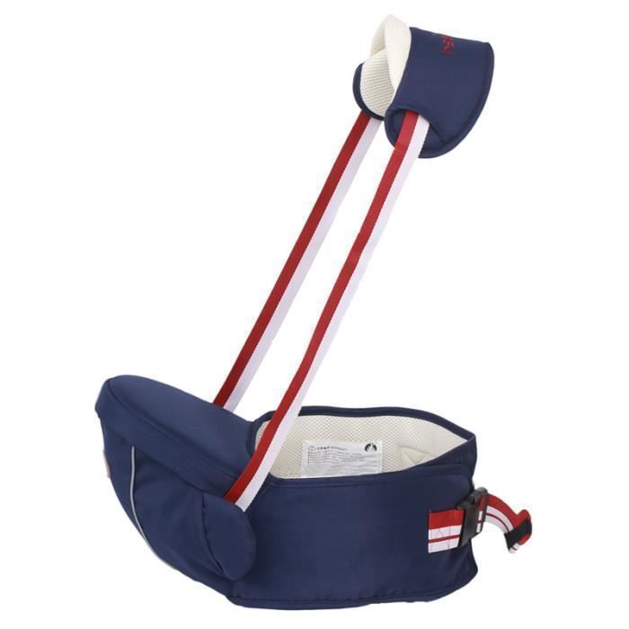 Porte-Sige Ventral Tabouret Porte-bébé Siège de Hanche Ergonomique Multi Position Léger Bleu Foncé 0-3 Ans Max 20kg