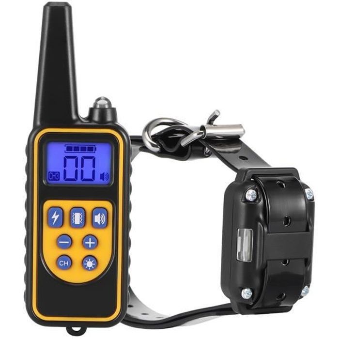 Meilleurs prix pour Collier de Dressage Collier Anti-aboiement Etanche Télécommande 800M 99 niveaux de vibration pour Un Chien YYV