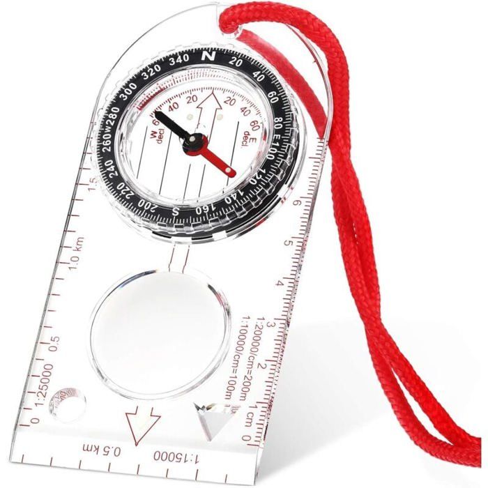 Boussole de Navigation Boussole d Orientation Boussole Randonnée avec Déclinaison Réglable
