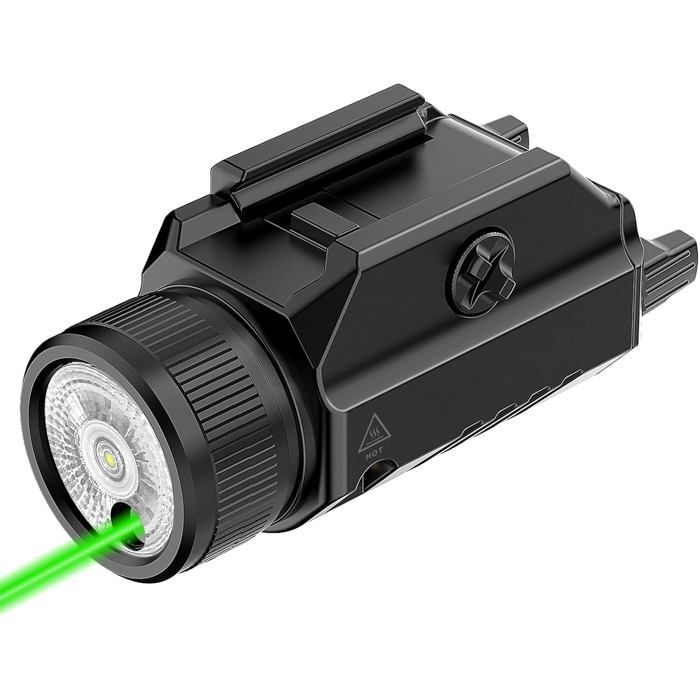 Lampe de Poche DARKFANG 1200 Lumens avec Laser Vert et Batterie Rechargeable