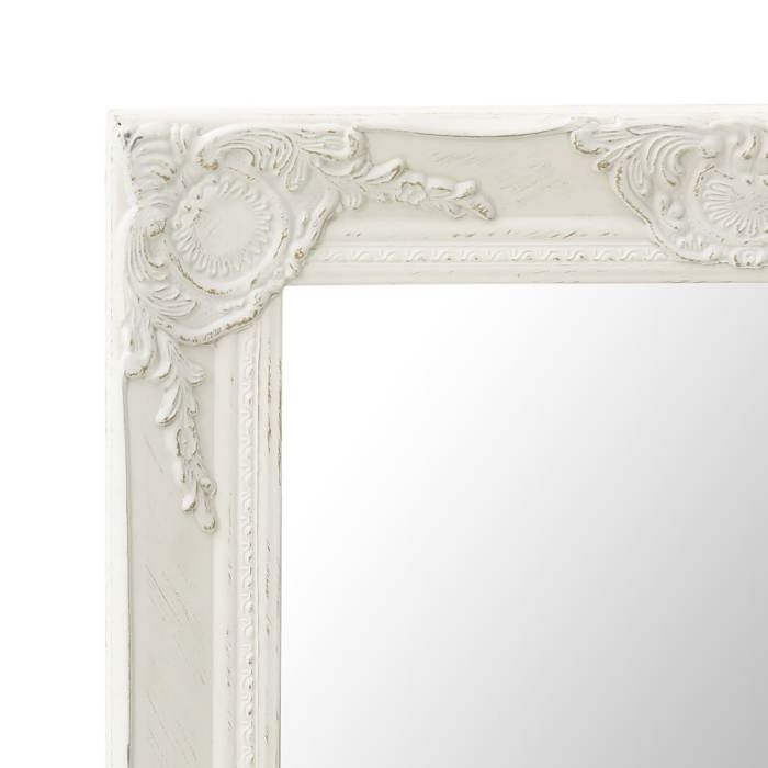 436HOMMIE Miroir Mural SalonChambre Design Vintag Miroir mural style baroque 60x40cm Blanc @7853910 6054yea77l