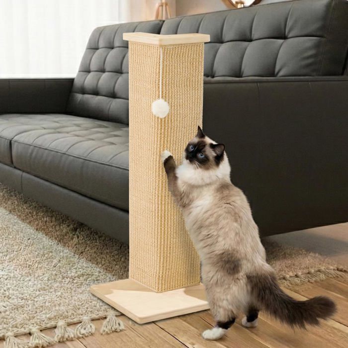 Griffoir D’Angle Pour Chat Poteau À Griffer De 71 Cm Pour Canapé Et Mur Tapis À Griffer En Sisal