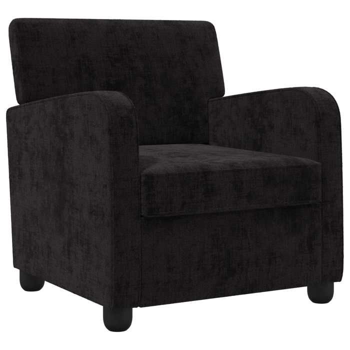 Elégance - Chic Fauteuil 1 place moderne - Fauteuil salon-séjour - Noir - Chenille - 70x79x78cm_0518430