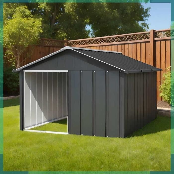 Meilleurs prix pour ASHATA Niche pour chien Anthracite 116,5x153x81,5 cm Acier galvanisé -FHE171541