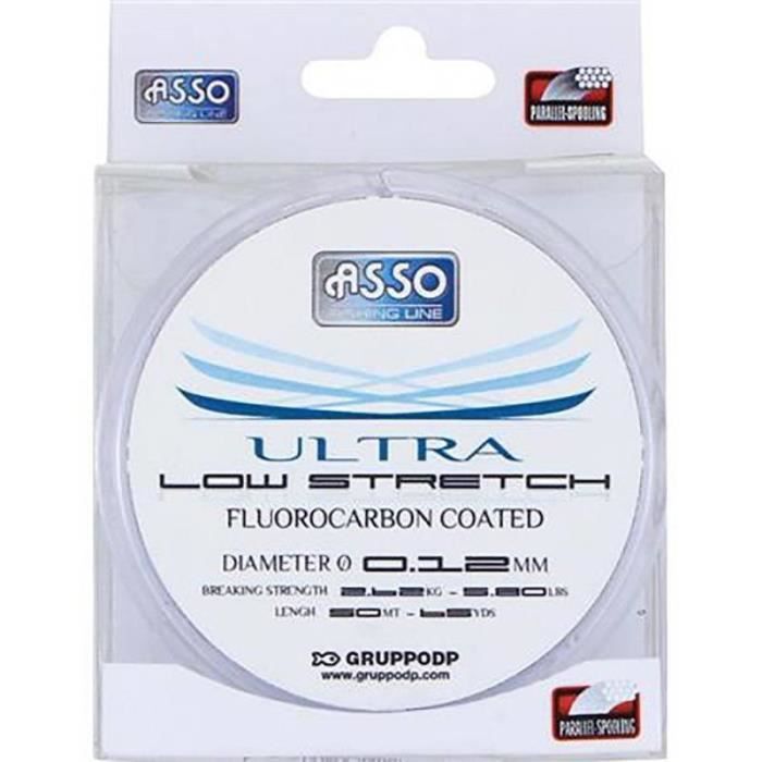 0,28€/1m ASSO UltraLow Stretch Fluorocarbon Coated  150m 0,22mm 4,79kg Clear A