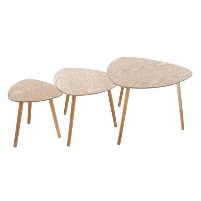 Lot de 3 tables gigognes Mileo L39/47/60cm - Atmosphera Créateur dintérieur