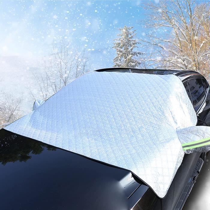 Housse de pare-brise de voiture Films de protection antigel avec couverture  de pare-brise de voiture magnétique Protection universelle de voiture Anti  Gel Neige Glace Pluie Soleil