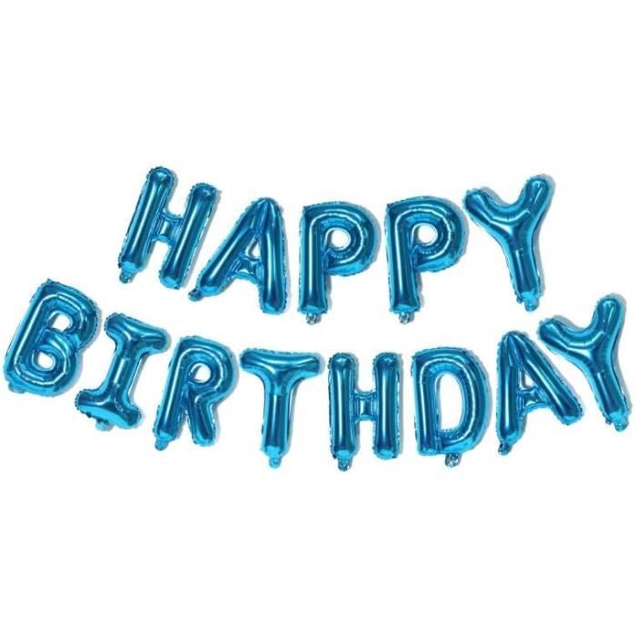 Kit Décoration Anniversaire 11 Ans Garçon Bleu - Ballons Nombre 11, Guirlande, Décorations Gâteau - Pour Fête - 3