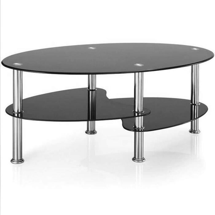 Table Basse Bateau Doris De Terre-Neuve – Verre Trempé Ovale, Pin Blanc