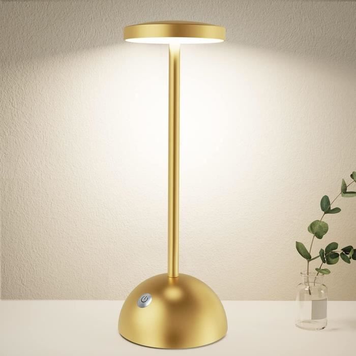Lampe De Table Sans Fil Rechargeable Usb,5000Mah Lampe De Chevet Led  Tactile,Lumiere Bureau Puissante Piles,3 Modes Coule[x574]