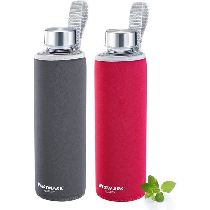 Bouteilles Verre Entonnoir Viva Lot De 2 Bouteilles En Verre Avec Bouchon Mécanique - 1 Litre - Entonnoir Inclus - Viva Haushaltswaren Bouteille Conservation