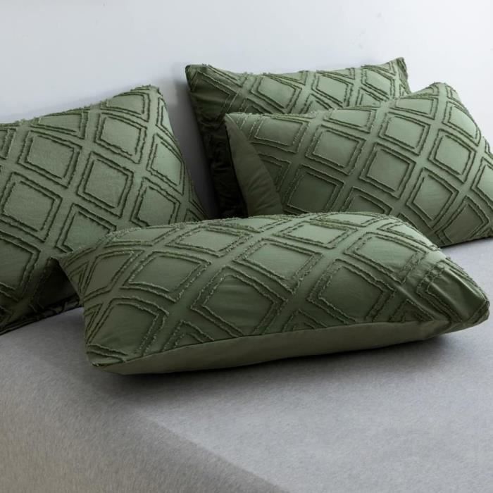 Parure De Lit Boho Réversible 3 Pièces En Microfibre Douce À Fermeture