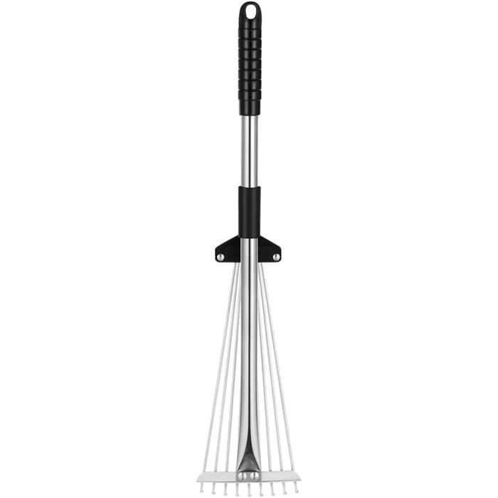 ESTINK râteau de jardin Râteau Télescopique De Jardin, Outil De Nettoyage Réglable Pliant Les
