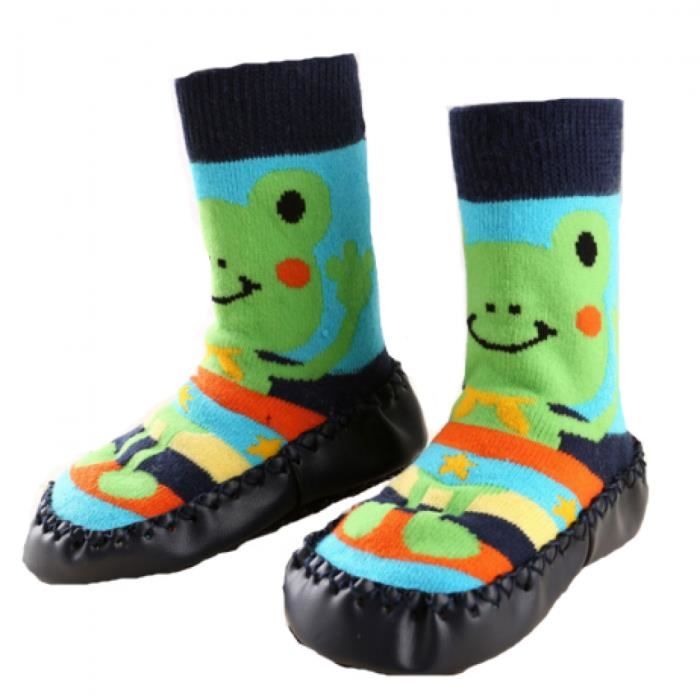 Chaussons-chaussettes enfant antidérapants semelle souple  Skate boy gris  par C2BB, spécialiste des chaussures/chaussons/chauss