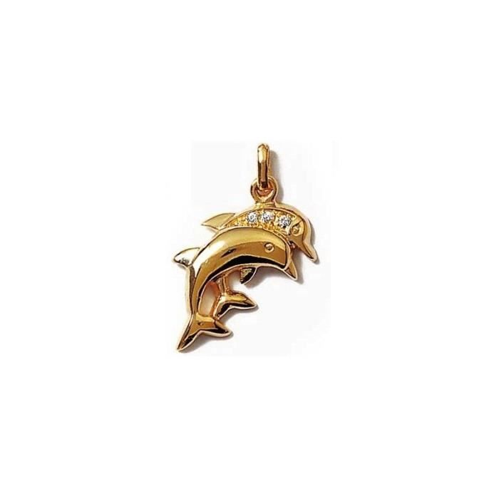 Pendentif Dauphin En Plaqué Or - Marque OxcmoBijoux, Neuf Avec étiquettes
