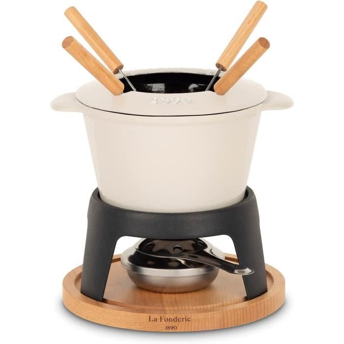 Service à Fondue en Fonte pour 4 Personnes Mont Joly, pour Fondues au