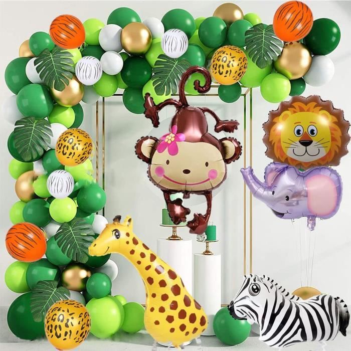 200 Confettis Animaux Jungle Cartoon - Décoration Fête Enfant, Anniversaire Thème Zoo, Accessoire Festif Coloré