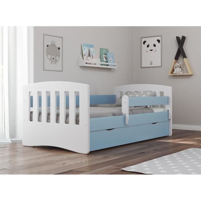 Lit Enfant Sécurisé LENA Avec Barrières De Protection - Alije - Plusieurs Tailles