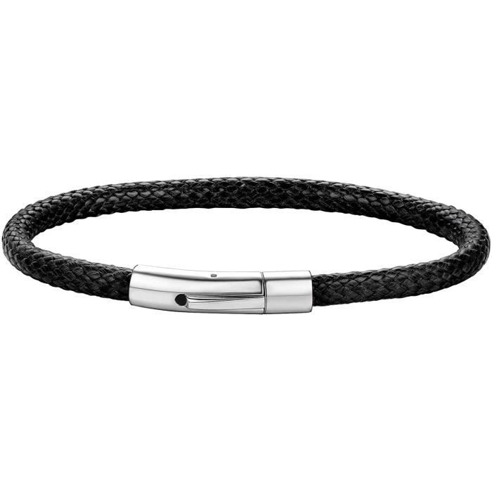 Bracelet Cordon Prénom Homme Femme Cuir Perles Acier Inoxysable Anneaux  Gravure[18-20-22 cm][Noir-Marron]-Bijoux Cadeau Fete d[935] Noir - Achat /  Vente bracelet - gourmette Bracelet Cordon Prénom Hom935 Acier - Cd