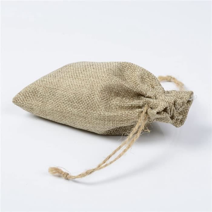Lot de 10 grands sachets en toile de jute naturelle 30 x 40 cm Pour calendrier de l'Avent