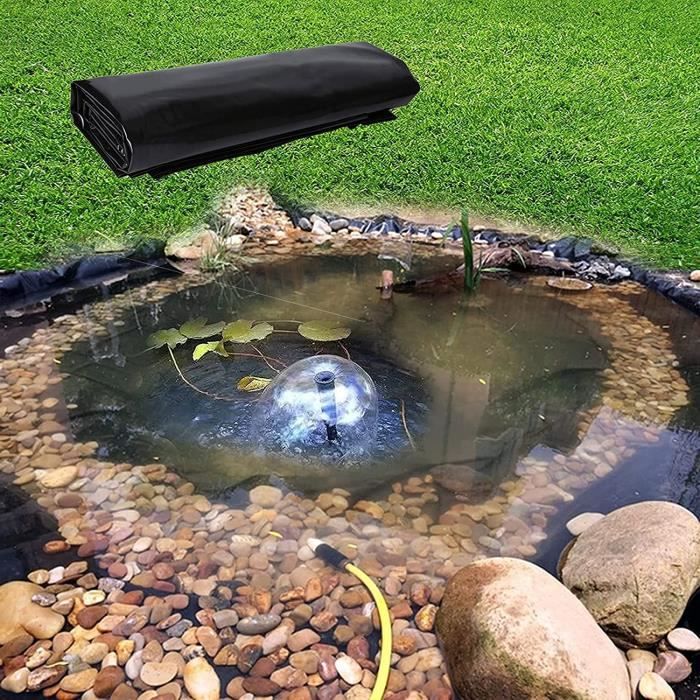 Bâche PEHD Noire 5x8m – Revêtement Étang, Piscine, Fontaine, Résistante UV & Déchirure
