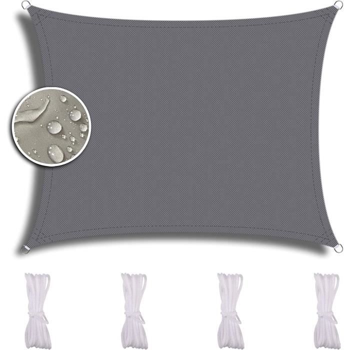 Voile D'Ombrage Rectangulaire, 2X2.5M, Voiture,Restaurant,Jardin