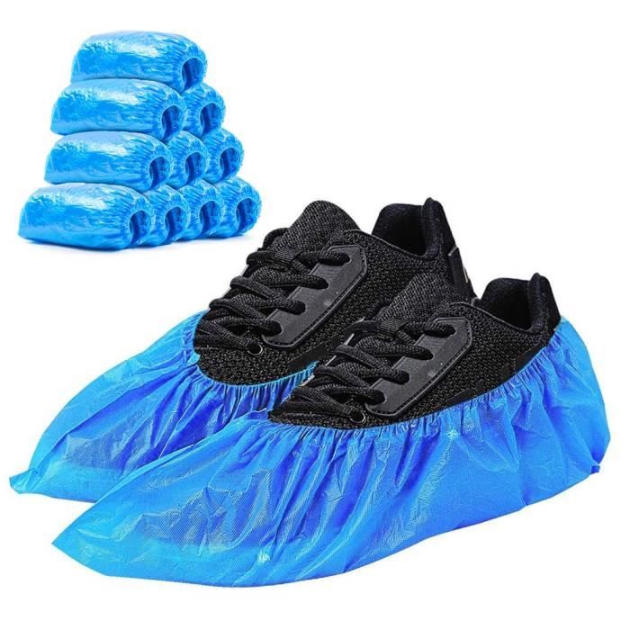 100 pièces couvre-chaussures antidérapants couvre-chaussures jetables pour  chaussures bureau à domicile couvre-chaussures en plastique pour Machine de  couvre-chaussures automatique 