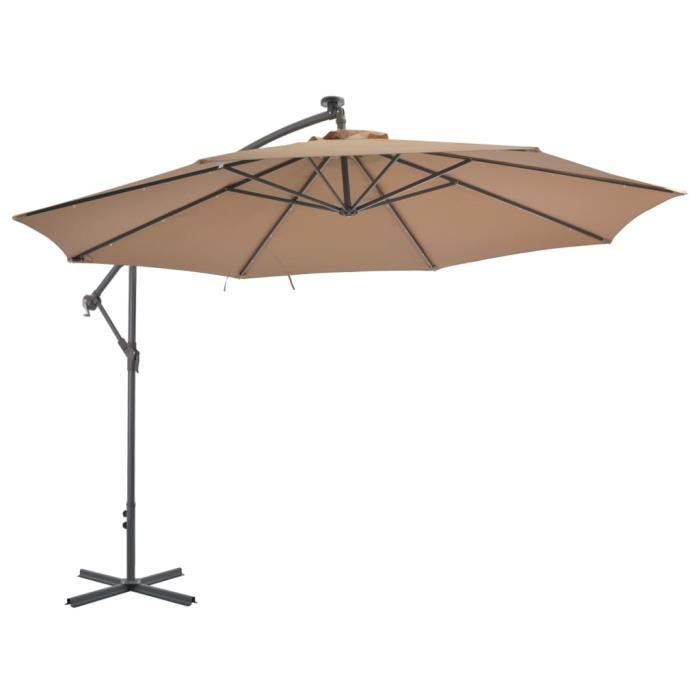 Tidyard Parasol De Balcon Inclinable Store Exterieur Terrasse Grand Parasol Deporte Poteau Metallique 350 Cm Et Porte A Feux Achat Vente Parasol Tidyard Parasol De Balcon Cdiscount