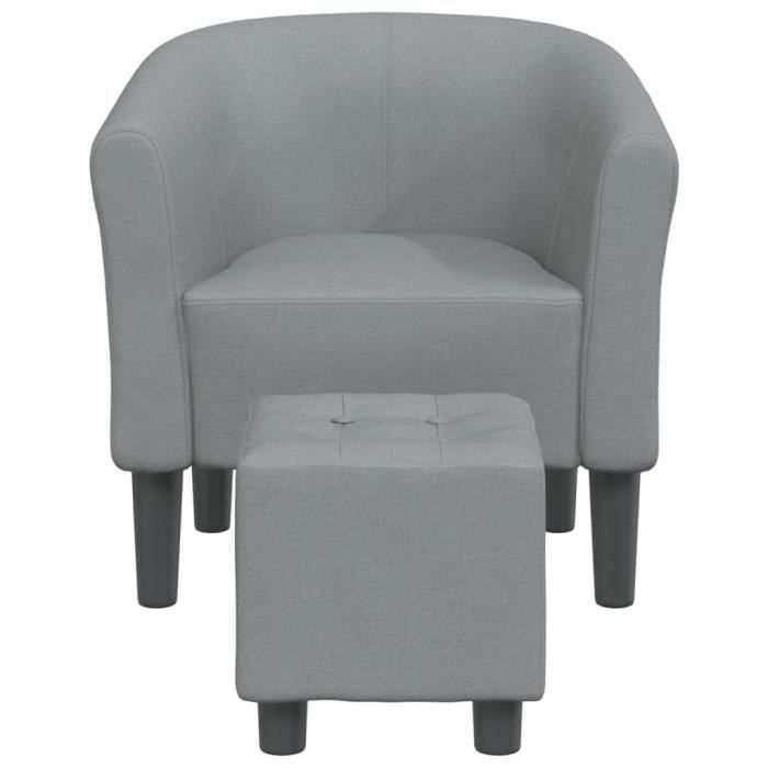 Fauteuil cabriolet - CUQUE - CQ019 - Gris clair - Tissu 100% polyester - Repose-pied inclus