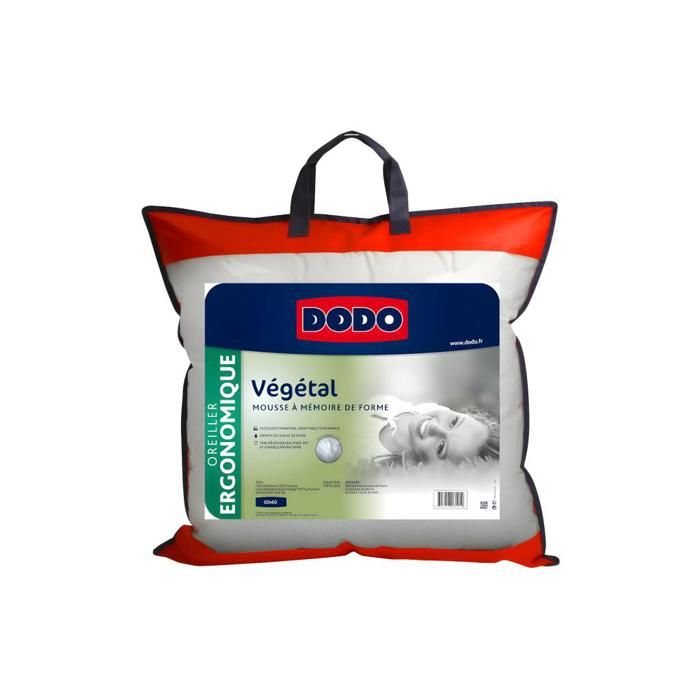 DODO Oreiller Végétal - 100% polyester - 60x60 cm