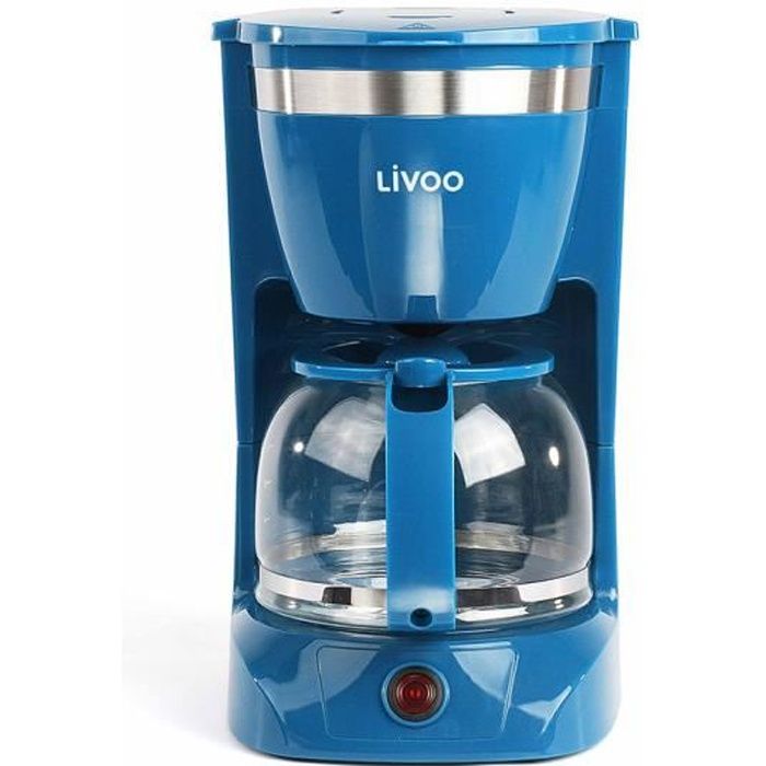 Caf/é en Grains ou Moulu LIVOO DOD173 Cafeti/ère avec Broyeur Int/égr/é S/électeur dAr/ômes 820W Capacit/é 6-9 Tasses Arr/êt Automatique