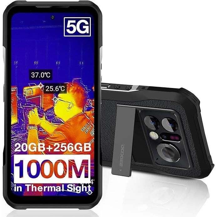 DOOGEE V20 Pro 5G Smartphones Thermique 64MP, Téléphone Portable Débloqué 20+256Go, Batterie 6000mAh, 6,43\