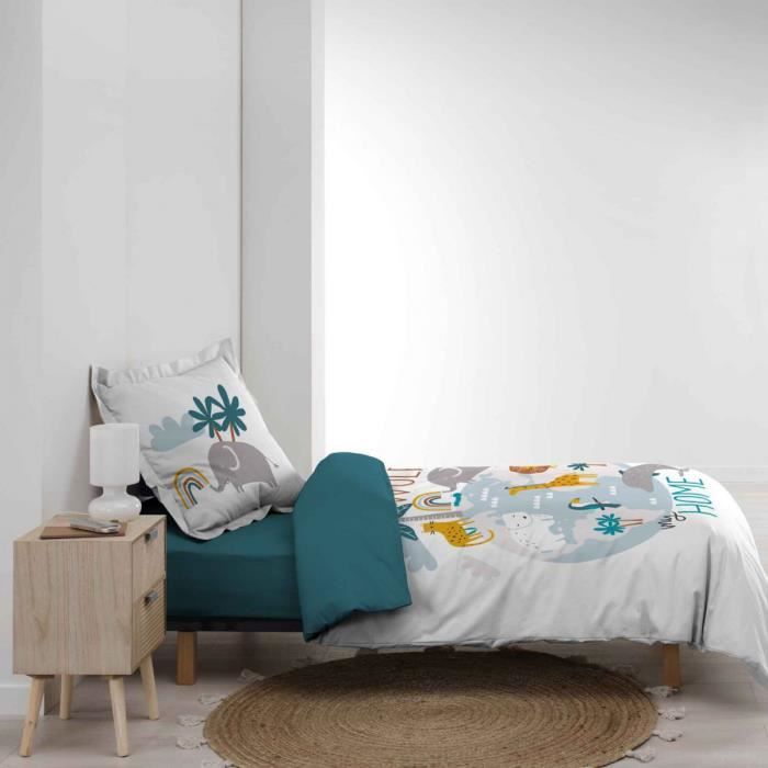 Douceur d'Intérieur Housse de couette 140x200 + 1 taie HAPPY DREAM 100