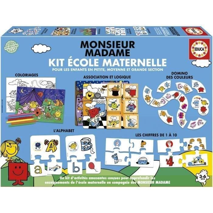 Jeu d'apprentissage - EDUCA - Monsieur Madame - Kit École Maternelle