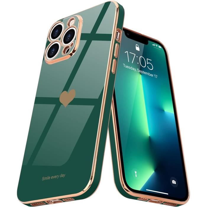 Coque Oppo A94 5G Avec Cordon - Cœur Doré - Silicone - Collier Réglable