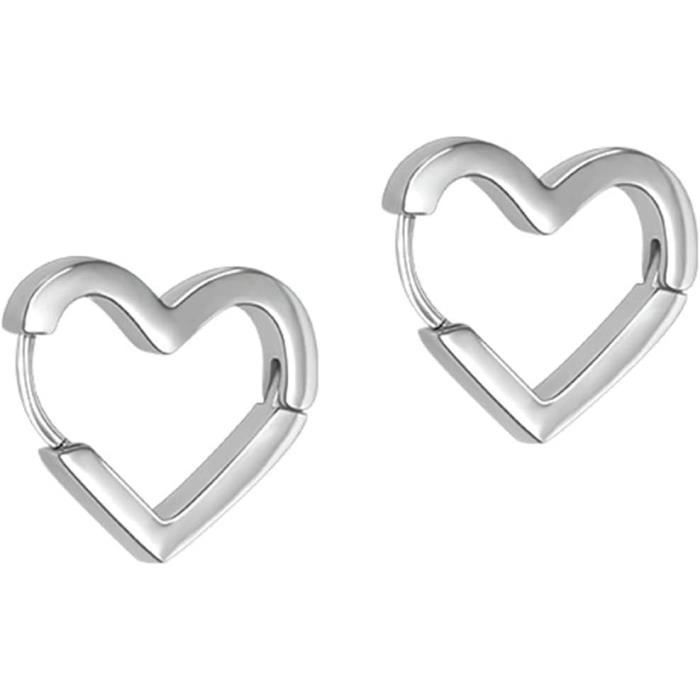 Argent Noir Petit Monstre Cercle Boucles D'Oreilles Homme Femme
