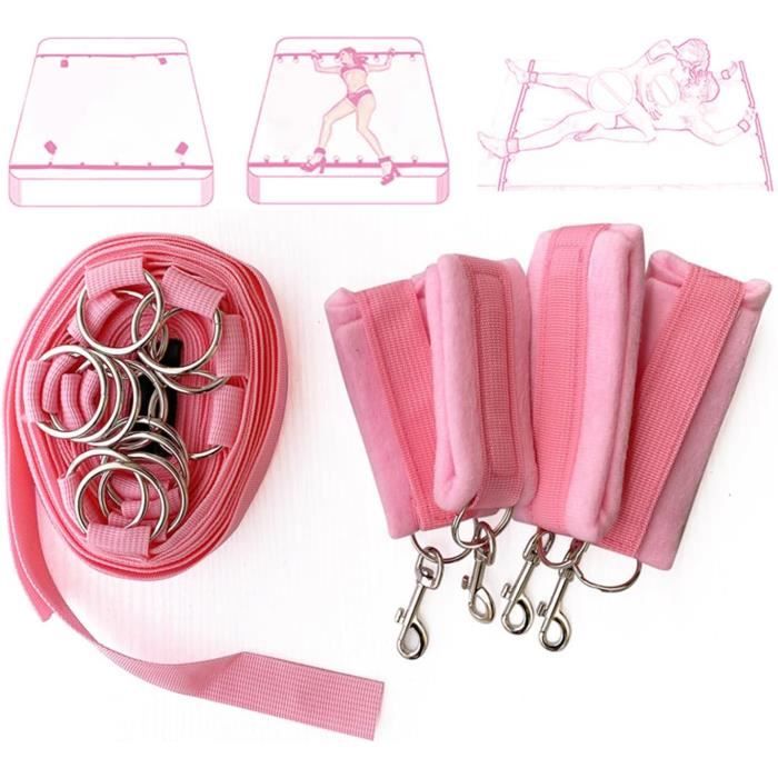 Kit Bondage Couple - Manchettes Cheville, Tapis, Accessoires Plaisir Adulte - 4