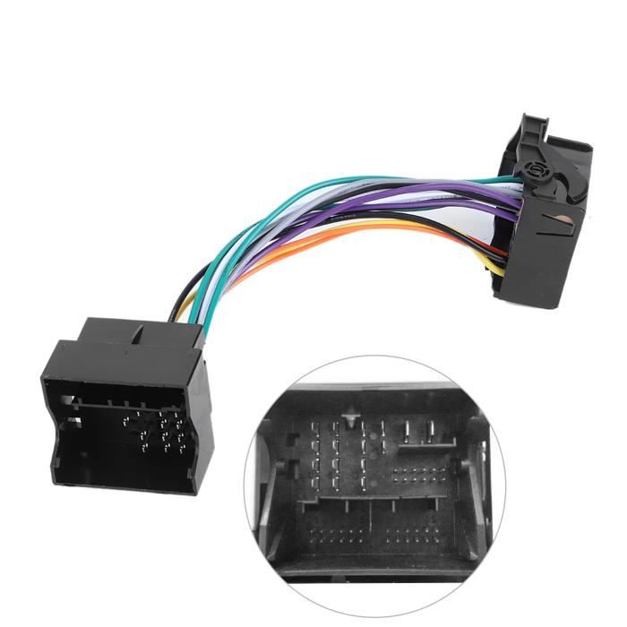 Adaptateur Câble Autoradio 16 Broches Pour BMW E46 E87 E65 E66 E67 - Compatible Quadlock, Android Auto