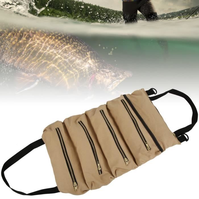Sac Canne à Pêche Portable Achort - Organisateur Résistant Camouflage Avec 4 Poches