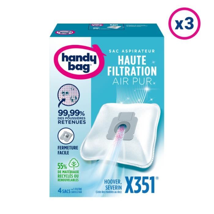 Lot De 12 Sacs D'aspirateur Air TU + 3 Filtres Moteur - Compatible Miele TU Guard L1, Guard S1, CO Guard M1