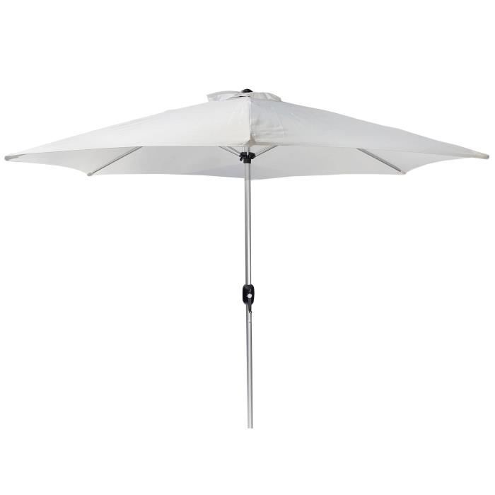 Parasol de Jardin - MIADOMODO® - Ø 2,7 m - Protection UV - Résistant à l'Eau - Blanc