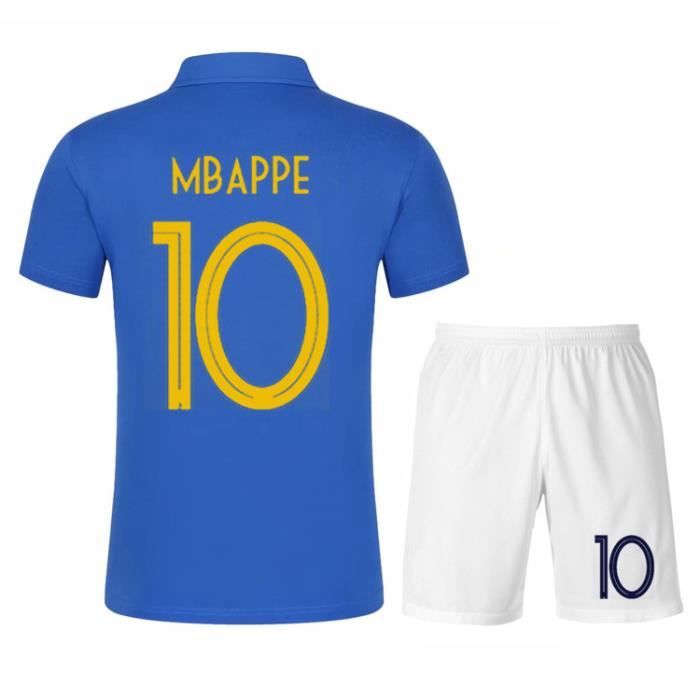 MAILLOT de foot FRANCE 2 étoiles MBAPPE short enfant