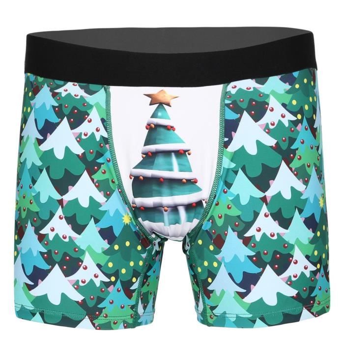 Yizyif Homme Boxer Noel Sexy Calecon Imprime Elastique Shorty Sous Vetement Costume Pere Noel M Xxl 5 5 Cdiscount Pret A Porter