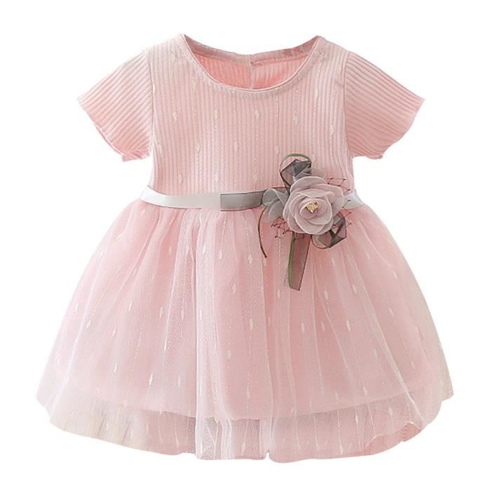 IEFIEL Robe De Baptême Bébé Fille Tutu Robe Mariage Princesse