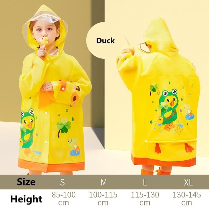 Manteau De Pluie Enfant EVA - Poncho Réutilisable - Voyage/Camping/Cyclisme - Taille 100-160cm