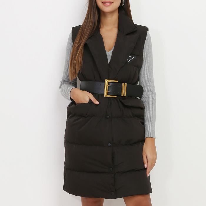 Doudoune noir deals avec ceinture