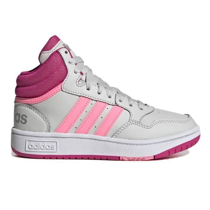 Chaussures de Basket-ball Adidas Hoops Mid 3.0 K pour Enfant - Gris - Indoor - Respirant Chaussures de Basket-ball Adidas Hoops Mid 3.0 K pour Enfant - Gris - Indoor - Respirant